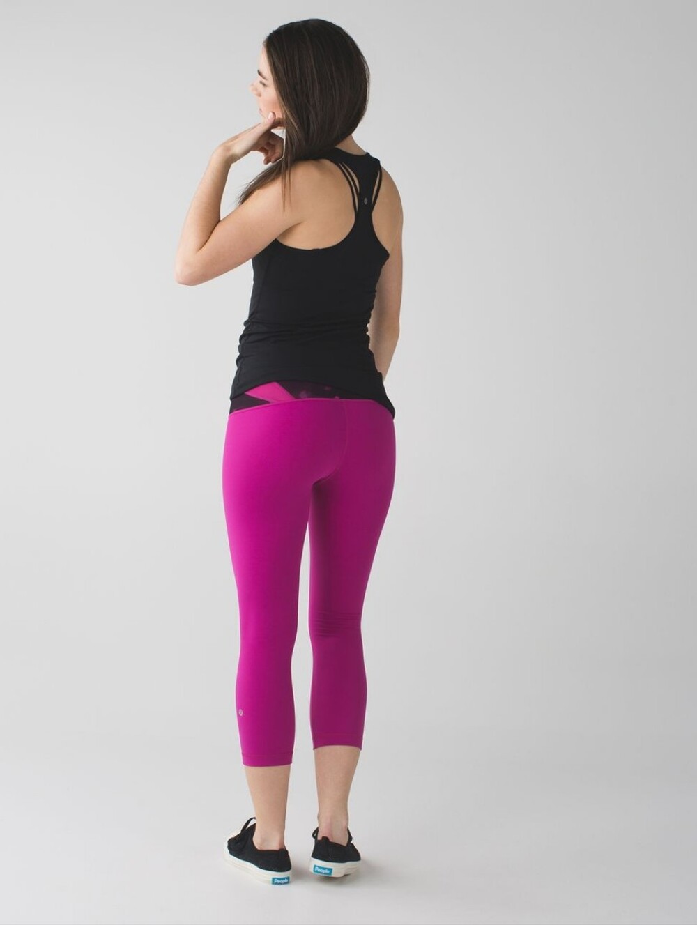 Lululemon Wunder Under Crop (Hi-Rise) *Full-On LuonRaspberry / Blooming Pixie - Picture 1 of 6